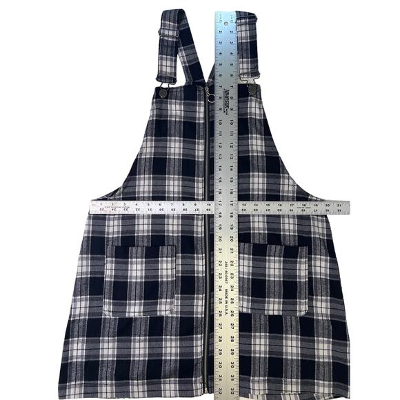 tgla jumper dress women’s Medium Plaid Dark‎ Academia Whimsigoth Preppy Retro - Picture 2 of 5